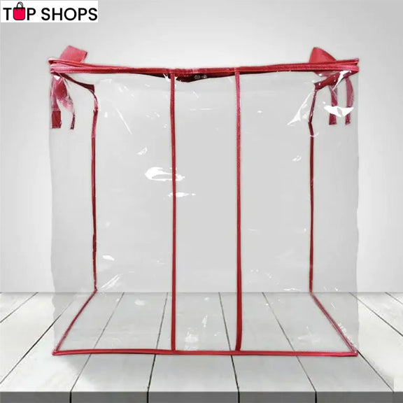 Single Piece Transparent Storage Bag (Red)
