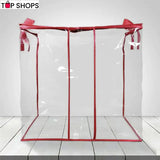 Single Piece Transparent Storage Bag (Red)