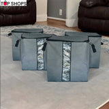 120 GSM Cloth Storage Bag Pack of 4 - Dark Grey