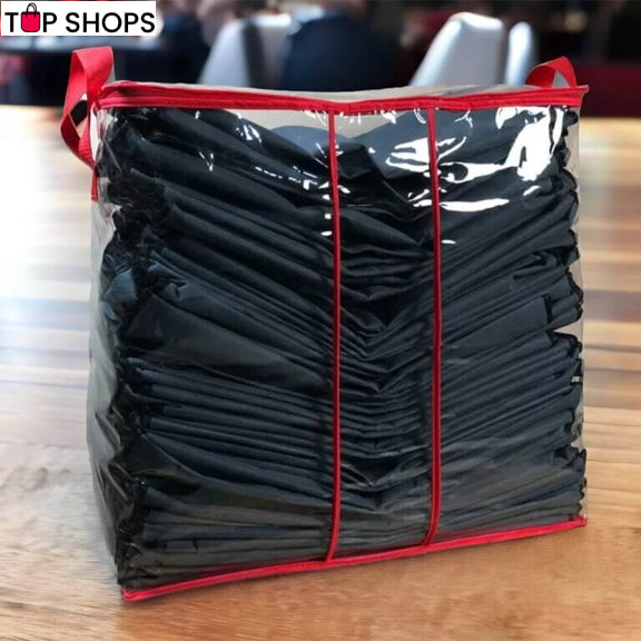 Single Piece Transparent Storage Bag (Red)