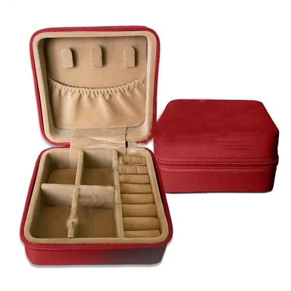 Mini Portable Travel Jewelry Case (RED)