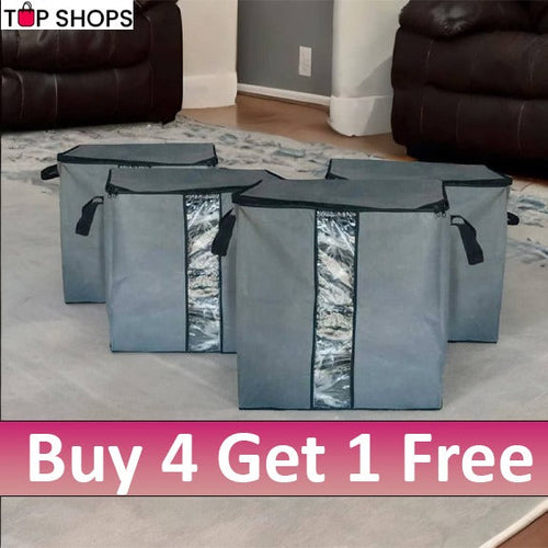 120 GSM Cloth Storage Bag Pack of 4 - Dark Grey