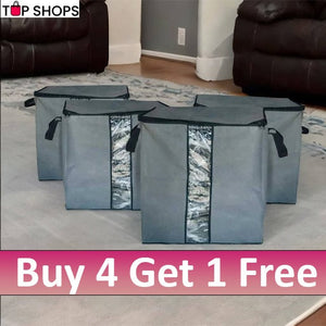 120 GSM Cloth Storage Bag Pack of 4 - Dark Grey