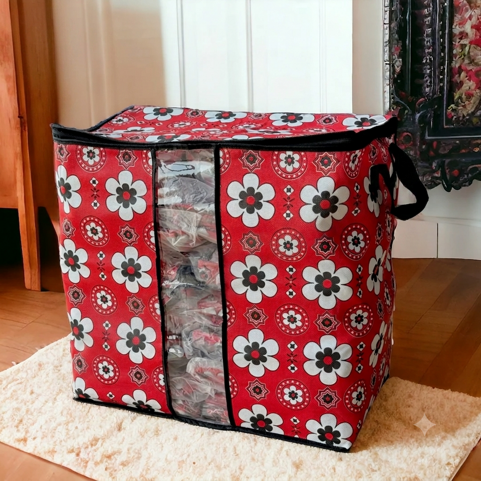 110GSM Cloth Storage Bag 1 Pc (Ajrak)