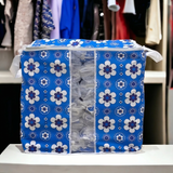 110GSM Cloth Storage Bag 1 Pc (Ajrak)-Blue