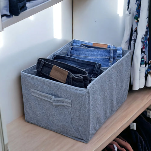 7 Grid Trouser / Pants Organizer (Grey-Texture)