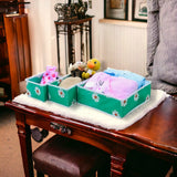 3 Pc Printed Storage Organizer Red-(Polka Dot)
