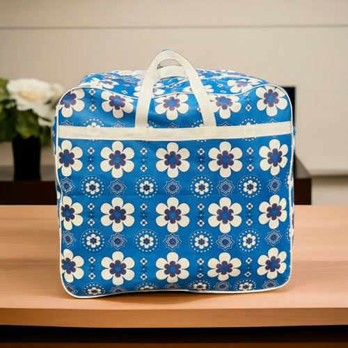 110GSM Non-Woven Luggage Bag (Ajrak Blue)