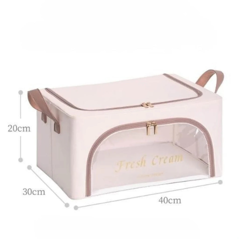 Foldable Clothes Storage Box (24L)-Light Green