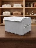 Collapsible Storage Box with Lid (Gray)