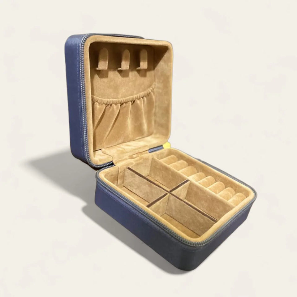Mini Portable Travel Jewelry Case (Grey)