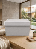 Collapsible Storage Box with Lid (Gray)