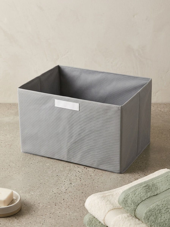 Collapsible Storage Box with Lid (Gray)