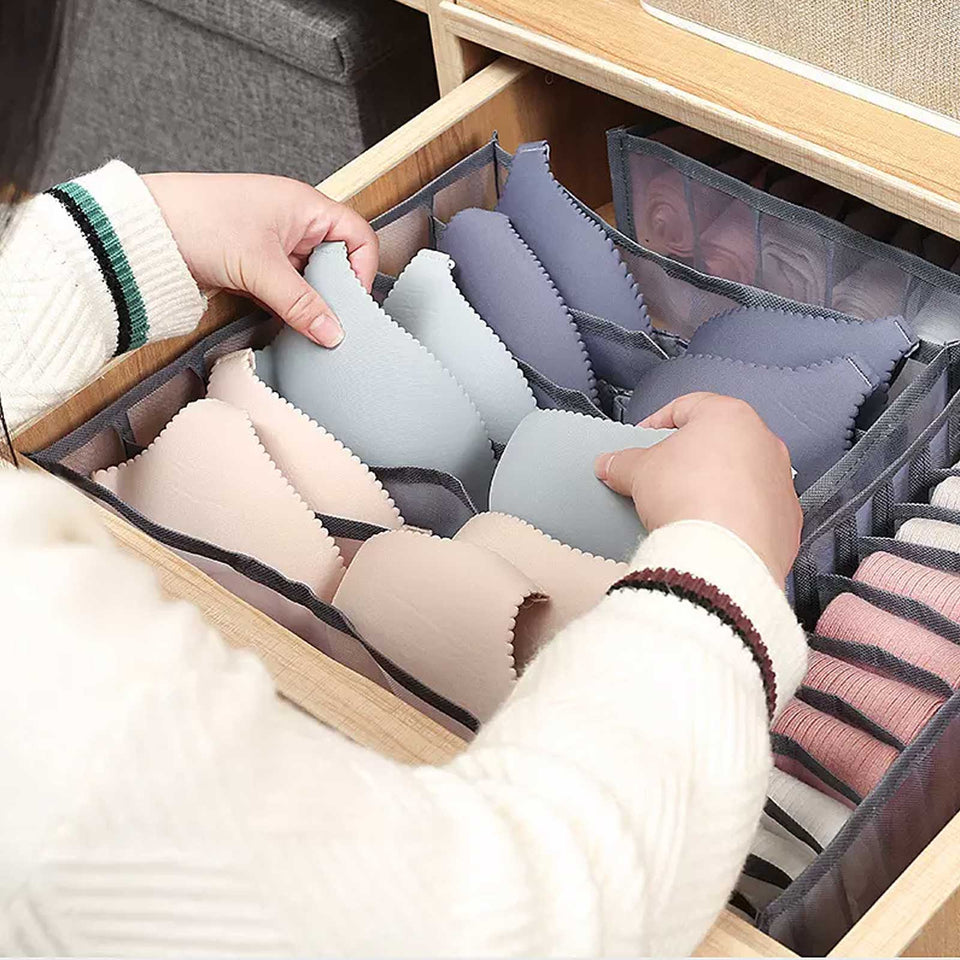 6 grids ladies undergarments organizer