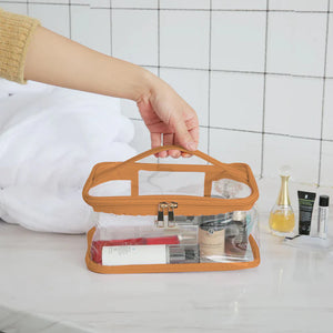 Travel Clear Cosmetics, jewelry or makeup organizing Bag (Orange)