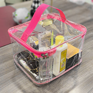 Travel Clear Cosmetics, jewelry or makeup organizing Bag - Pink